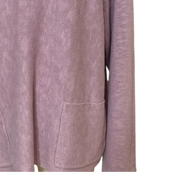 Eileen Fisher Organic Linen Cotton Slub Round Neck Top M L Lavender Purple Shirt - Picture 6 of 9